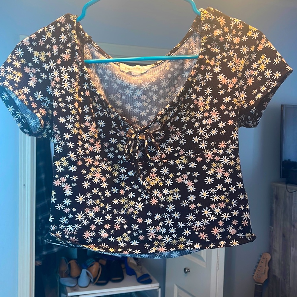 Flower crop top
